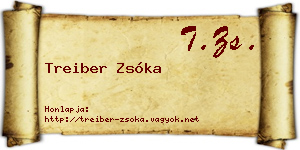 Treiber Zsóka névjegykártya